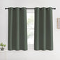 NICETOWN Thermal Insulated Curtains Blackout Draperies, Dark Mallard, Set of 2, 42 by 60 inches Long, Window Treatment Solid Grommet Room Darkening Drape Panels for Bedroom