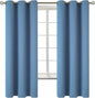BGment Blackout Curtains for Bedroom - Grommet Thermal Insulated Room Darkening Curtains for Living Room, Set of 2 Panels (42 x 63 Inch, Faded Denim)