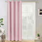 Yakamok Wide Thermal Blackout Patio Door Curtain Panel, Pink Grommet Sliding Door Insulated Curtains, Extra Wide Curtains for Sliding Glass Door, Pink, W52 x L84, 1 Panel