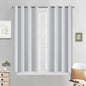 Yakamok Blackout Thermal Insulated Window Curtain Valance for Living Room Bedroom Set of 2 Panels,Greyish White,52" Wide x 45" Long