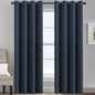 H.VERSAILTEX Blackout Curtain for Living Room Extra Long, Thermal Insulated Bedroom Curtains Grommet Top, Noise Reducing Patio Door Curtain - Navy Blue, One Panel, 52'W x 120'L