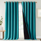 NICETOWN Peacock Teal 100% Blackout Curtains for Windows, Super Heavy-Duty Black Lined Total Darkness Drapes for Bedroom, Privacy Assured Window Treatment for Patio (Pack of 2, 70" W x 108" L)