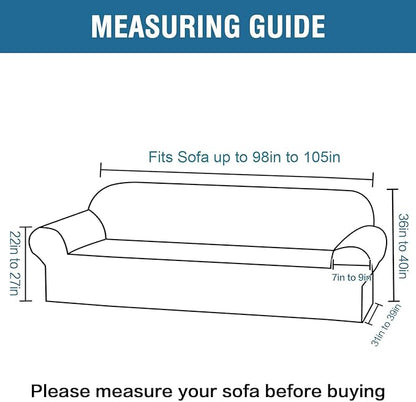 H.VERSAILTEX Stretch Velvet Sofa Covers Large Couch Covers Sofa Slipcovers Furniture Protector Soft with Non Slip Elastic Bottom, Feature Thick Comfy Rich Velour (Extra Wide Sofa 98"-105", Navy)