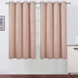 LEMOMO Blush Blackout Curtains 66 x 63 Inch Length/Set of 2 Curtain Panels/Thermal Insulated Room Darkening Blackout Curtains for Bedroom