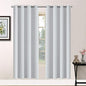 Yakamok Blackout Curtains Room Darkening Thermal Insulated Window Panels,Solid Grommet Top Drapes for Bedroom/Living Room(52Wx72L,Greyish White, 2 Panels)