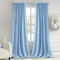 MIULEE Sky Blue Back Tab Blackout Curtains 102 Inch Long 2 Panels Set for Bedroom, Rod Pocket/Pinch Pleated Thermal Insulated Living Room Darkening Light Blocking Floor to Ceiling Drapes