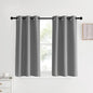 NICETOWN Room Darkening Kitchen Curtains, Silver Grey, 2 Panels, 34 by 40, Window Treatment Thermal Insulated Grommet Light Blocking Curtains & Drapes for Bedroom/Cafe