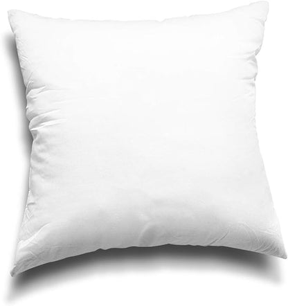 EDOW Throw Pillow Inserts, Set of 2 Lightweight Down Alternative Polyester Pillow, Couch Cushion, Sham Stuffer, Machine Washable. (White, 18x18)