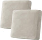 H.VERSAILTEX Velvet Stretch Couch Cushion Cover Plush Cushion Slipcover for Chair Loveseat Sofa Cushion Furniture Protector Seat Cushion Sofa Cover (2 Piece Large Sofa Cushion Covers, Oatmeal)