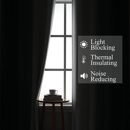 Estelar Textiler Green and Greyish White Gradient Blackout Curtains for Bedroom, Thermal Insulated Ombre Drapes 96 Inches Long, Full Light Blocking Curtains for Living Room, 52Wx96L, 2 Panels