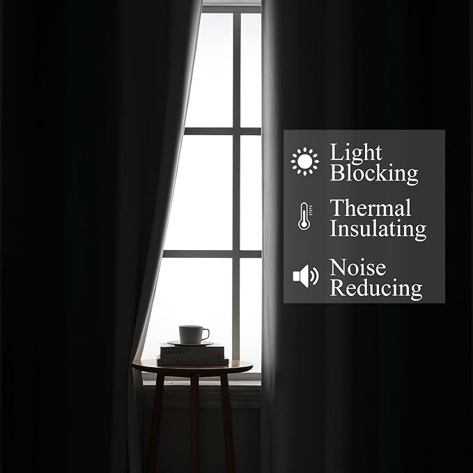 Estelar Textiler Green and Greyish White Blackout Curtains 45 Inch Length, Full Light Blocking Gradient Drapes for Kitchen, Thermal Insulated Grommet Ombre Curtains for Bathroom, 52Wx45L, 2 Panels