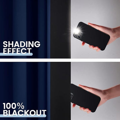 SimpleHome 100% Blackout Curtains for Bedroom,Thermal Insulated Grommet Window Drapes Room Darkening Navy Blue Curtains for Living Room with Black Back,52 x 96 Inch,2 Panels