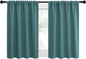 NICETOWN RV Blackout Curtains for Camper Windows, Sea Teal, 34" x 30", Set of 2, Kitchen Curtains, Short Blackout Drapes, Thermal Insulated Rod Pocket Window Treatment Draperies for Nursery