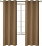 BGment Blackout Curtains for Living Room - Grommet Thermal Insulated Room Darkening Curtains for Bedroom, 2 Panels of 42 x 72 Inch, Taupe