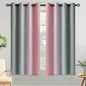 Yakamok Ombre Grey and Pink Curtains for Bedroom, Gradient Room Darkening Curtains 63 inches Long,Grommet Thermal Insulated Light Blocking Window Drapes/Curtain for Living Room,52 x 63 Inch,2 Panels