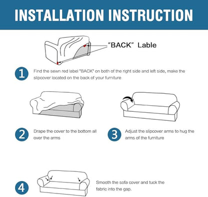 H.VERSAILTEX Stretch Velvet Sofa Covers for 3 Cushion Couch Covers Sofa Slipcovers Furniture Protector Soft with Non Slip Elastic Bottom, Crafted from Comfy Rich Velour (Sofa 72'-90', Peacock Blue)
