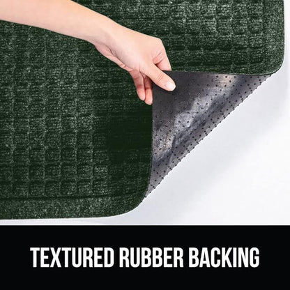 GORILLA GRIP® Ultra Absorbent Front Door Mat Outside Entrance, 35x23, Traps Dirt and Moisture, HydroABSORB Indoor Outdoor Doormat Holds Up to 5.7 Cups Water, Stain and Fade Resistant Welcome Mat Green