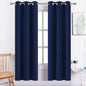 Yakamok Blackout Curtains Room Darkening Thermal Insulated with Grommet Window Curtain for Living Room, 38 x 72 inch, Navy Blue, 2 Panels