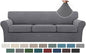 Turquoize 4 Piece Sofa Covers for 3 Cushion Couch Sofa Slipcover Soft Couch Cover for Dogs-Washable Sofa Furniture Covers with 3 Individual Large Cushion Covers, Feature Thick Fabric (XL Sofa, Gray)