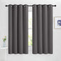 NICETOWN Blackout Window Curtains for Bedroom - Grommet Top Room Darkening Thermal Insulated Solid Vertical Drapes for Flat/Apartment (2 Panels, 46 x 63 Inch, Grey)