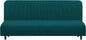 U-NICE HOME Stretch Futon Cover Armless Bed Slipcover - Soft Jacquard Fabric Washable for Pet Friendly, Blue