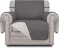 Easy-Going Chair Sofa Slipcover Reversible Sofa Cover Water Resistant Couch Cover Furniture Protector Cover with Elastic Straps for Pets Kids Children Dog Cat (Chair, Gray/Ivory)