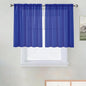 SpaceDresser Basic Rod Pocket Sheer Voile Window Curtain Panels Sapphire 1 Pair 2 Panels 52 Width 36 Inch Long for Kitchen Bedroom Children Living Room Yard（Sapphire, 52W x 36L）