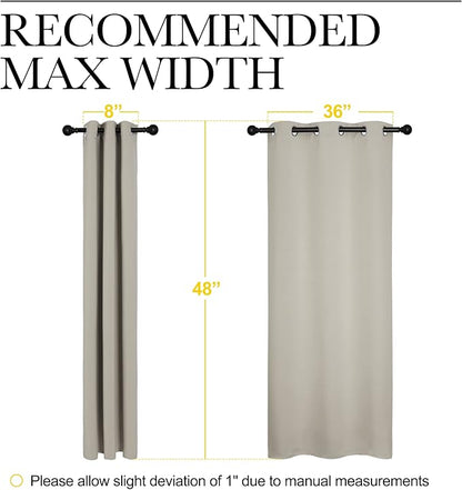 NICETOWN Kitchen Curtains for Decoration, Thermal Insulated Grommet Room Darkening Draperies/Panels for Laundry (Natural, 2 Panels, W42 x L48 inches)