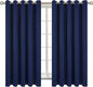 BGment Blackout Curtains for Bedroom - Grommet Thermal Insulated Room Darkening Curtains for Living Room, Set of 2 Panels (70 x 63 Inch, Navy Blue)