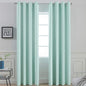 Yakamok Blackout Curtains Room Darkening Thermal Insulated Window Panels,Solid Grommet Top Drapes for Bedroom/Living Room(52Wx90L, Aqua, 2 Panels)