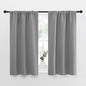 NICETOWN RV Blackout Curtains for Camper Windows, Short Room Darkening Drapes for Kitchen, Home Decoration Thermal Insulated Blackout Blinds for Small Windows (Silver Grey, 2 Panels, W29 x L40)