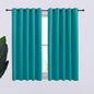 NICETOWN Peacock Teal Thermal Insulated Curtains Blackout Draperies, Window Treatment Solid Grommet Room Darkening Drape Panels for Bedroom (Set of 2, 70 by 54 inches Long)