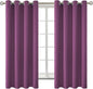 BGment Room Darkening Curtains 63 Inches Long - Grommet Thermal Insulated Drapes Window Treatment Curtains for Bedroom, 2 Panels, 52 x 63 Inch, Eggplant Purple