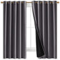 NICETOWN 100% Blackout Curtains with Black Liners, Thermal Insulated Full Blackout 2-Layer Lined Drapes, Energy Efficiency Window Draperies for Bedroom (Grey, 2 Panels, 70-inch W by 63-inch L)