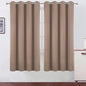 LEMOMO Blackout Curtains 66 x 72 Inch Long Cappuccino Curtains Set of 2 Panels Room Darkening Curtains for Bedroom and Living Room