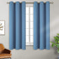BGment Blackout Curtains for Bedroom - Grommet Thermal Insulated Room Darkening Curtains for Living Room, Set of 2 Panels (38 x 63 Inch, Faded Denim)