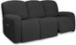 PureFit Super Stretch 3 Seats Recliner Chair Sofa Couch Cover with Pocket – Non Slip Soft Sofa Slipcover, Washable Spandex Reclining Furniture Protector for Kids, Pets (Recliner Sofa, Dark Gray)