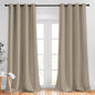NICETOWN Blackout 102 inch Curtains for Living Room, Grommet Thermal Insulated Room Darkening Curtains for Bedroom/Living Room, 2 Panels, W52 x L102, Taupe