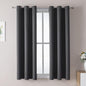 ChrisDowa Grommet Blackout Curtains for Bedroom and Living Room - 2 Panels Set Thermal Insulated Room Darkening Curtains (Dark Grey, 38W x 45L)