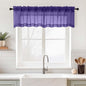 Purple Valances for Windows 14 inch Length 2 Panels Set, Small Voile Sheer Curtains for Bathroom, Soft Fabric Lightweight Light Filtering Kitchen Curtains, Dual Rod Pocket, 2x42Wx14L Inches