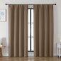 Simplebrand Ava Brown Blackout Curtains for Bedroom 84 Inch Length 2 Panels Set, Solid Thermal Insulated Privacy Living Room Window Treatment Curtains Blackout Drapes, W50 x L84 Inch, Brown