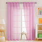 Light Pink Sheer Curtains 90 Inches Long 2 Panels, Light Filtering Solid Sheer Curtains for Bedroom Living Room, Lightweight Soft Airy Voile Sheer Drapes, Dual Rod Pocket, 2x42Wx90L Inches