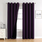 ChrisDowa 100% Blackout Curtains 120 inch Long for Bedroom with Black Liner, 2 Thick Layers Total Blackout Thermal Insulated Grommet Long Window Curtains 2 Panels Set (Royal Purple, 52 x 120 Inch)
