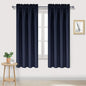 DWCN Navy Room Darkening Blackout Curtains - Thermal Insulated Privacy Energy Saving Window Curtain Drapes 42 x 72 inch Length, Set of 2 Bedroom Living Room Curtains