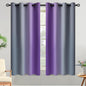 Yakamok Ombre Purple and Grey Curtains for Bedroom, Gradient Room Darkening Curtains 63 inches long,Grommet Thermal Insulated Light Blocking Window Drapes/Curtain for Living Room,52 x 63 Inch,2 Panels