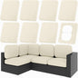 hyha 8Pcs Patio Cushion Covers, Stretch Outdoor Couch Cushion Covers Replacement, Washable Outdoor Chair/Sofa Slipcovers for Patio Furniture Cushions Protector with Elastic Bottom(Beige,Cover Only)