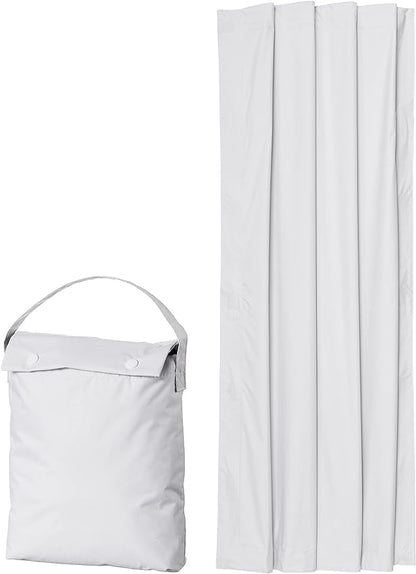 Amazon Basics Portable Room Darkening Light Blocking Blackout Curtain Shade with Suction Cups, 100% Polyester, 50"W x 78"L,White, 1-Pack