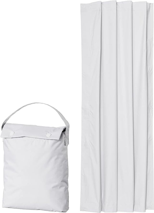 Amazon Basics Portable Room Darkening Light Blocking Blackout Curtain Shade with Suction Cups, 100% Polyester, 50"W x 78"L,White, 1-Pack