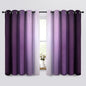 Yakamok Thermal Insulated Ombre Curtains 63 Inch Length 2 Panels, Greyish White and Purple Light Blocking Gradient Color Curtains, Room Darkening Grommet Window Drapes for Bedroom