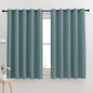 NICETOWN Thermal Insulated Greyish Blue Blackout Curtains for Bedroom, Window Treatment Solid Grommet Room Darkening Drape Panels for Bedroom (Set of 2, 70 by 63 inches Long)